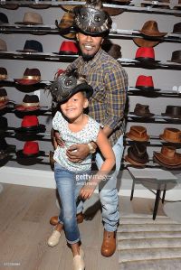 Jamie Fox with Daughter Annalise Bishop wearing Wisdom hat by American Hat Makers